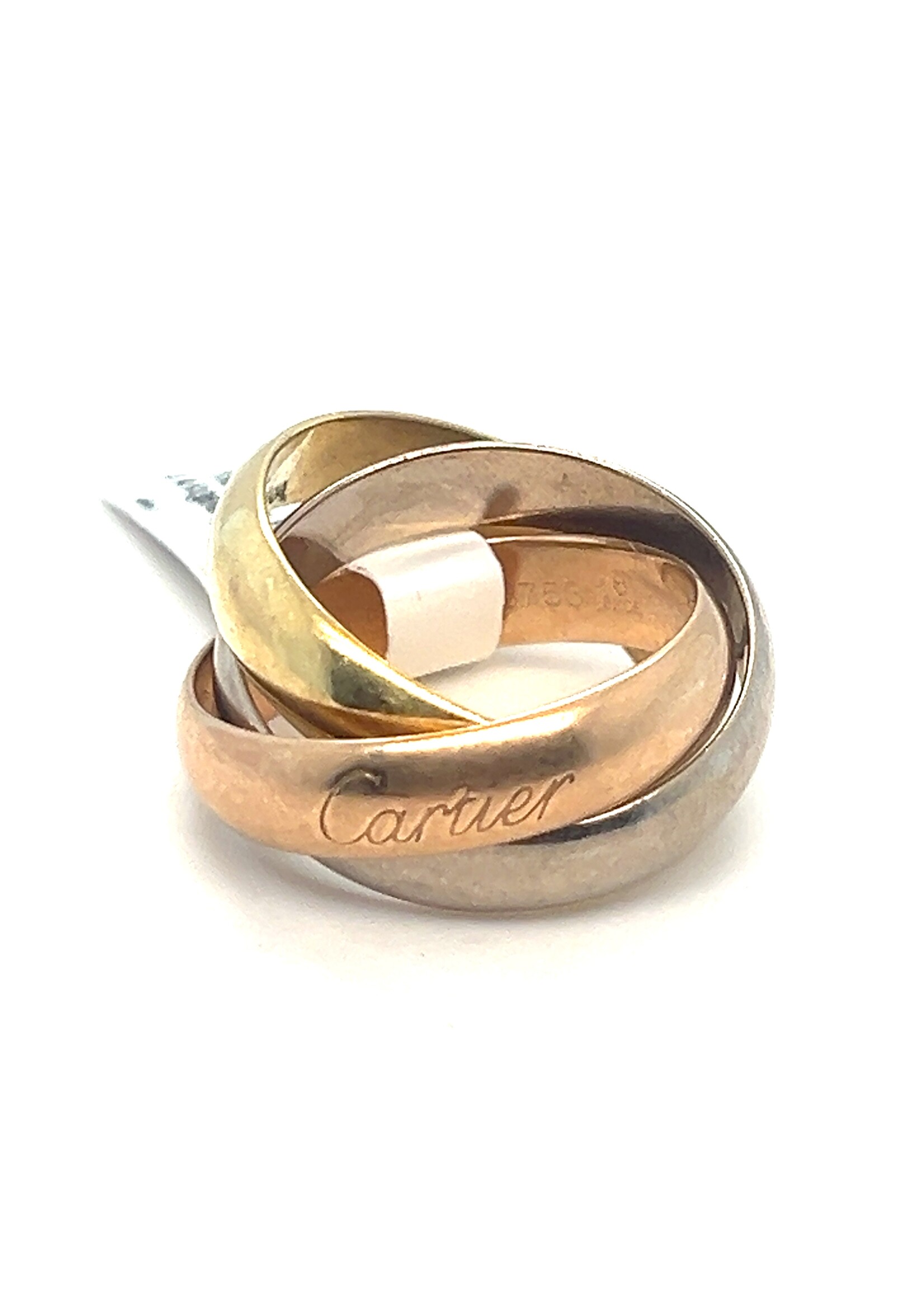 Vintage & Occasion TRINITY-RING, EXTRA LARGE MODEL  Witgoud, geelgoud, roségoud