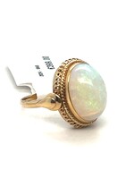 Vintage & Occasion Geelgouden 14k  ring met opaal - maat 16