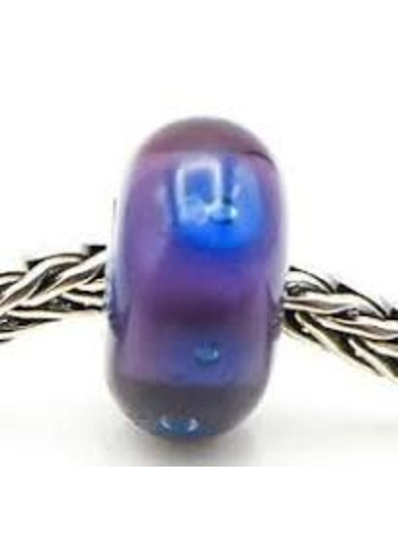 Vintage & Occasion TROLLBEADS Paarse bubbels glaskraal sterling zilveren bedel