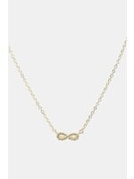 Esprit zilveren goldplated collier met infinity zirkonia