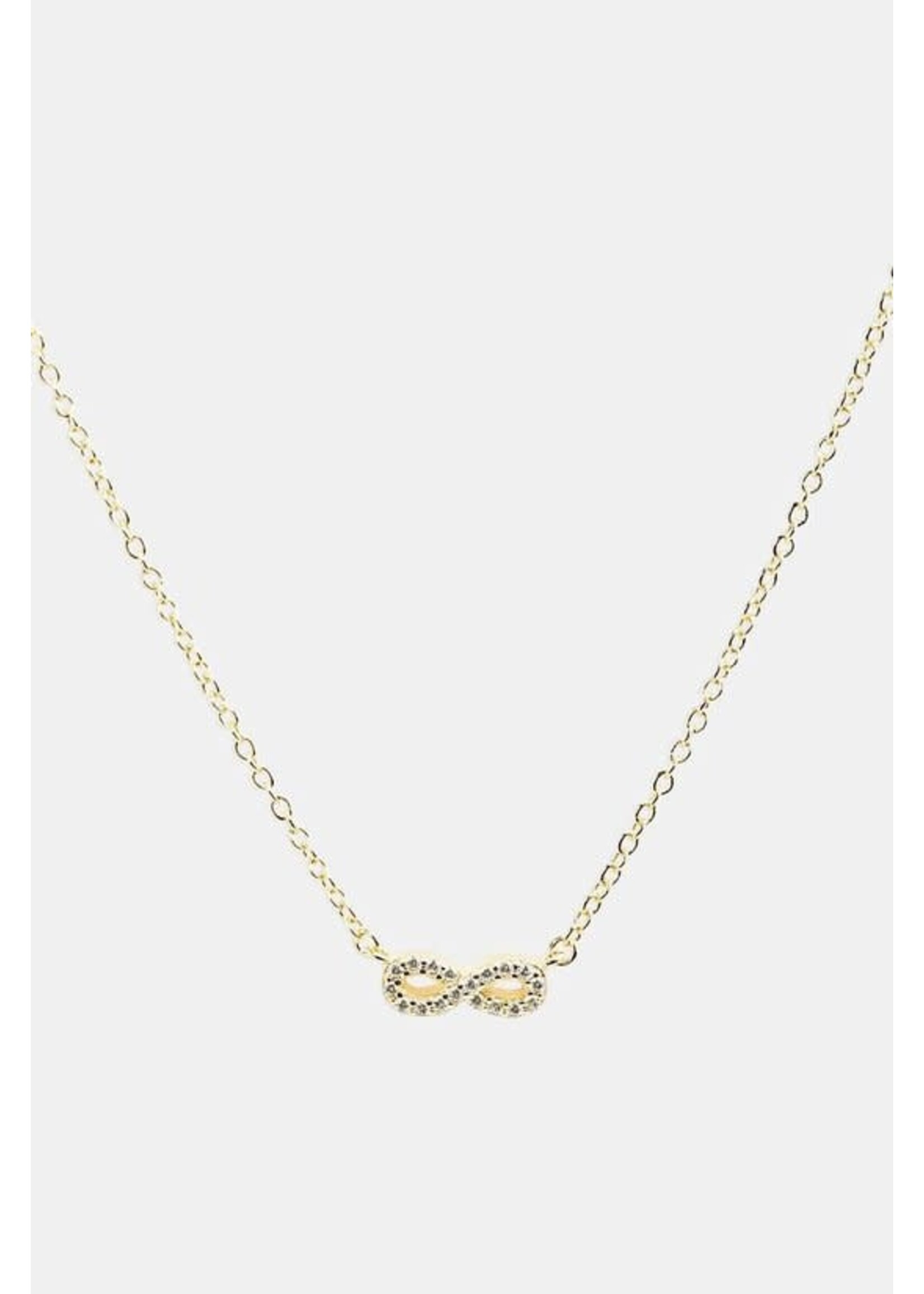 Esprit zilveren goldplated collier met infinity zirkonia