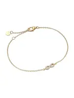 Esprit zilveren goldplated armband met infinity zirkonia