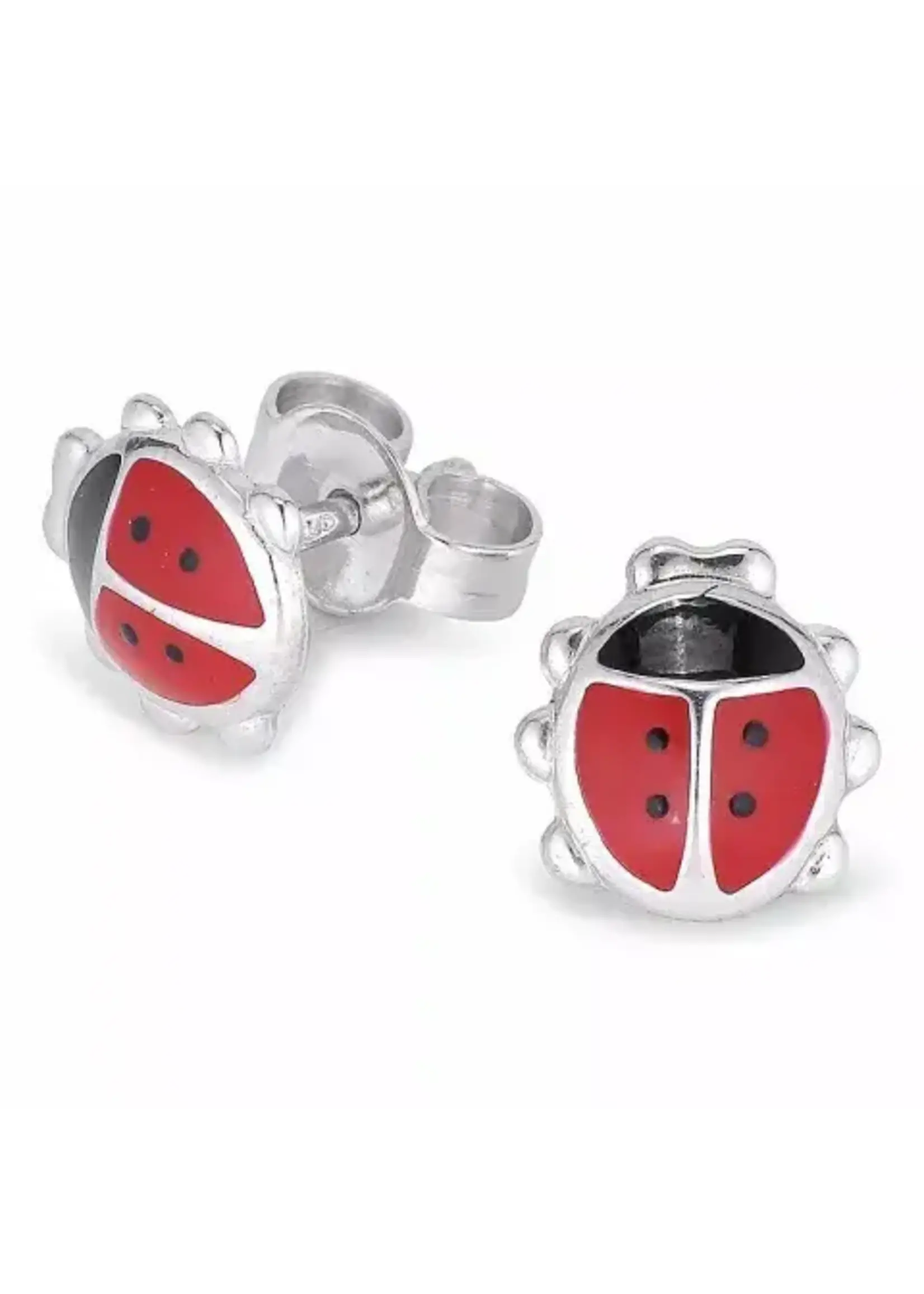 Cataleya jewels Zilveren oorknoppen lieveheersbeestje