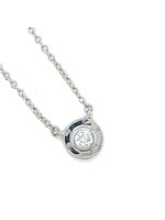 Esprit zilveren collier met rondje zirkonia