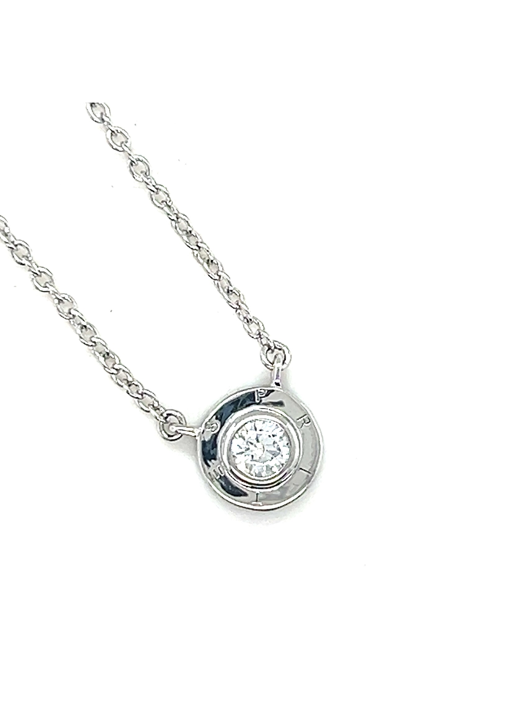 Esprit zilveren collier met rondje zirkonia