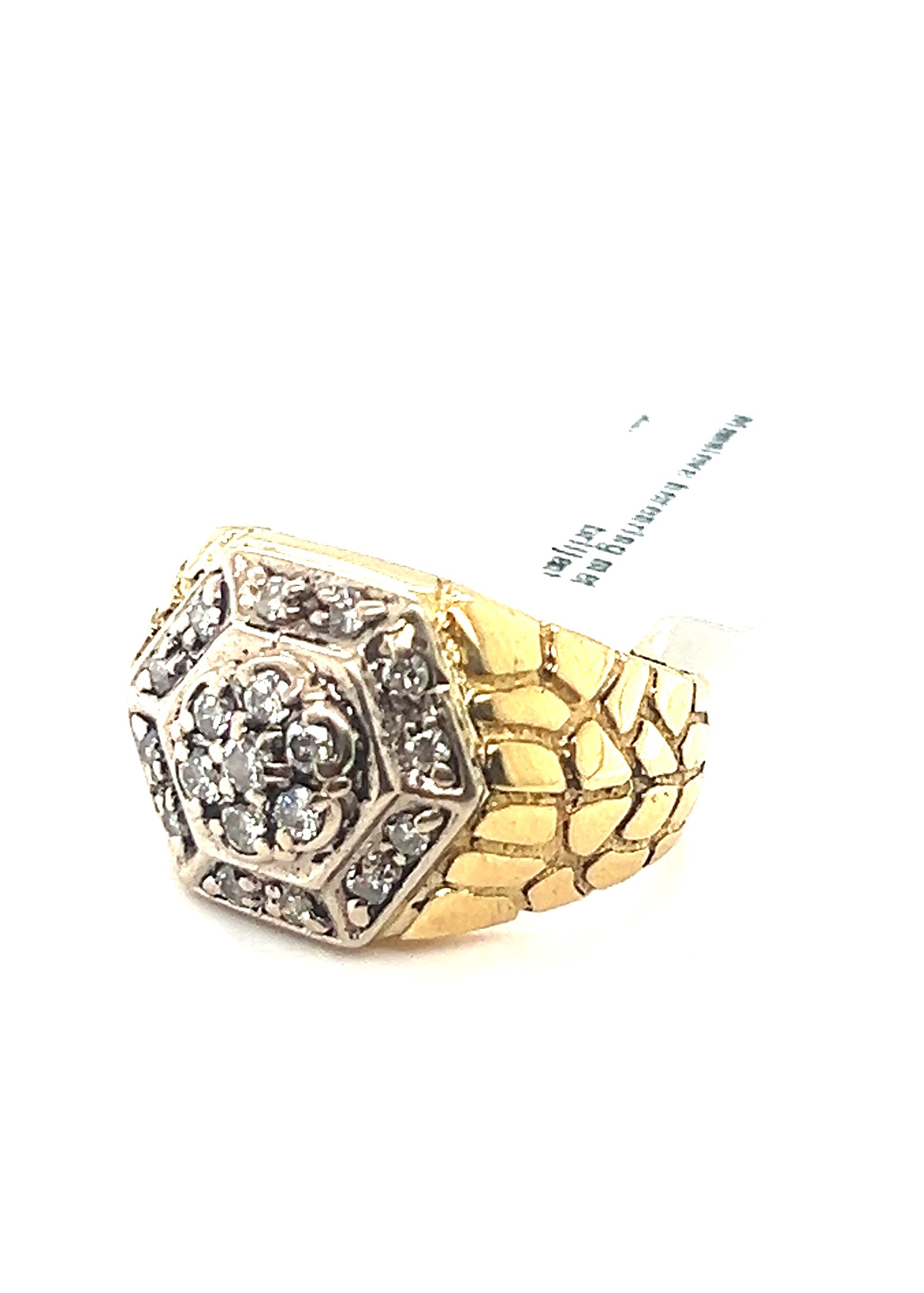 Vintage & Occasion Massieve herenring met briljant 18 karaat