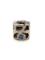 Vintage & Occasion Pandora bedel met zirkonia blauw