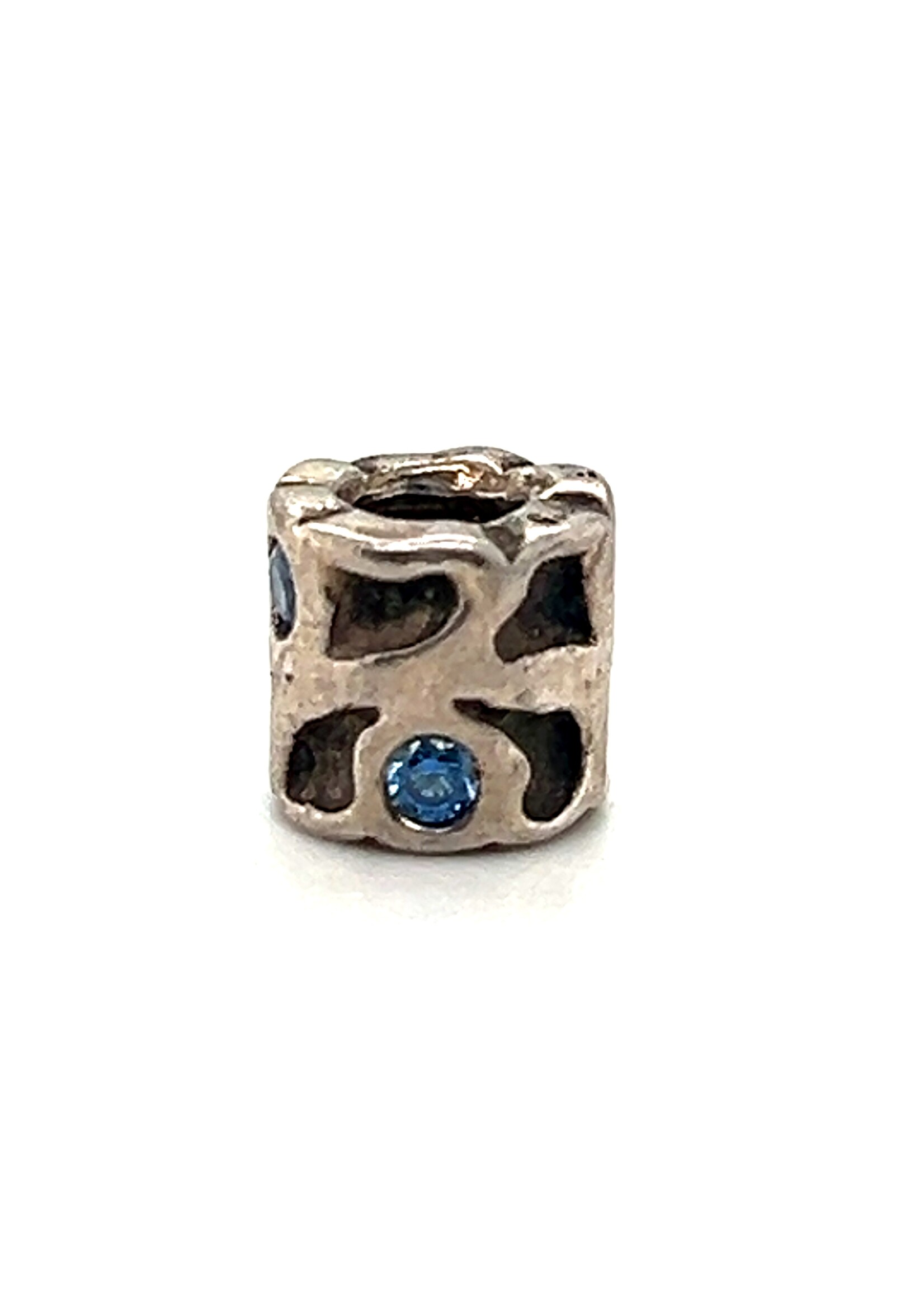 Vintage & Occasion Pandora bedel met zirkonia blauw