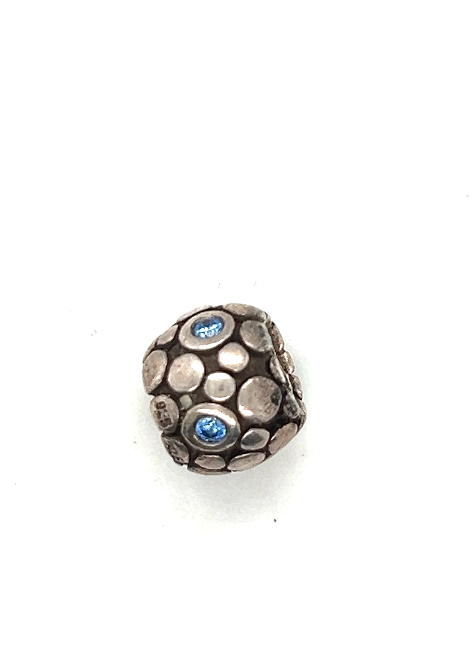 Vintage & Occasion Pandora bedel circles met zirkonia blauw