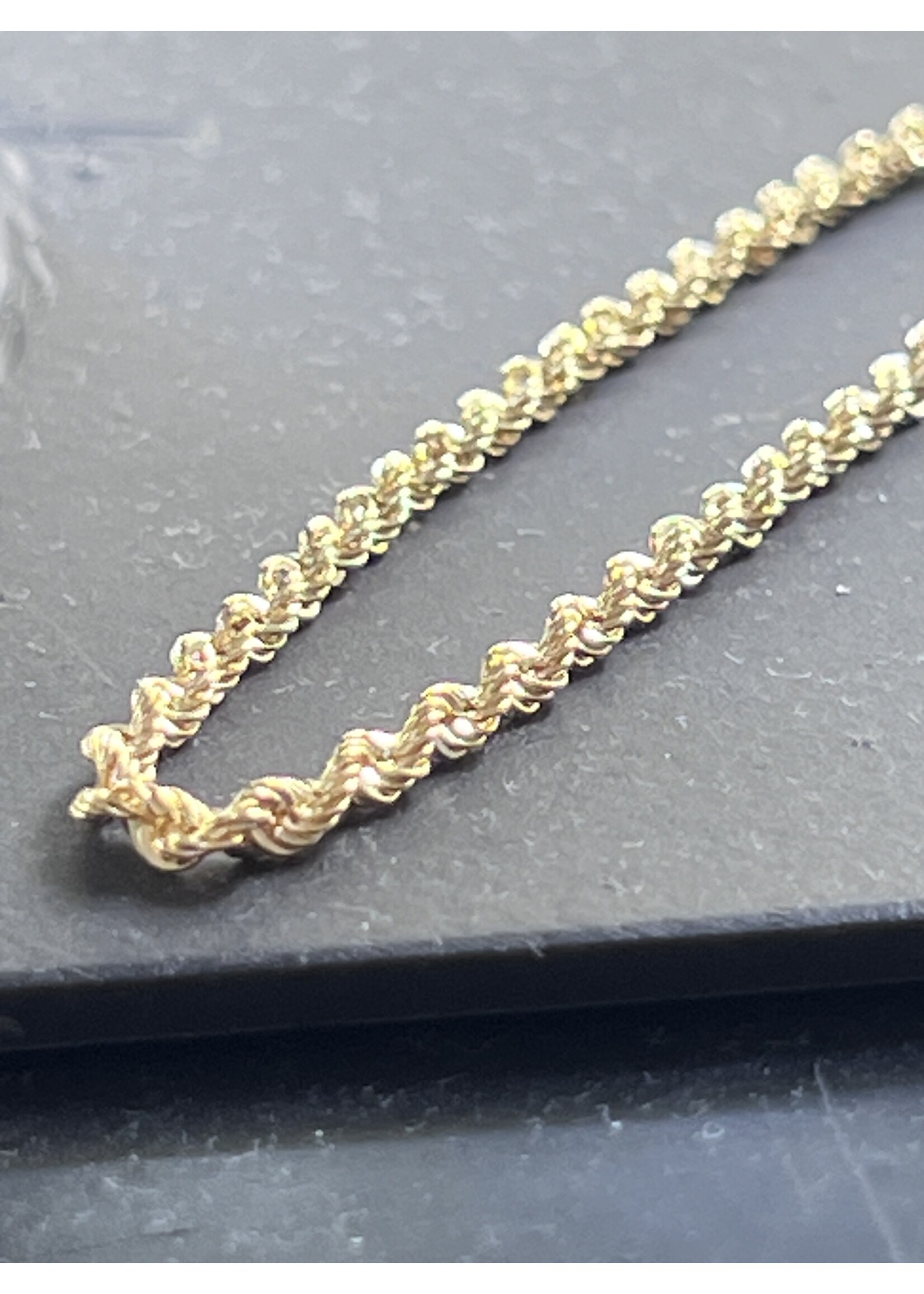 Vintage & Occasion Geelgouden rope / koord ketting 14k 45 cm