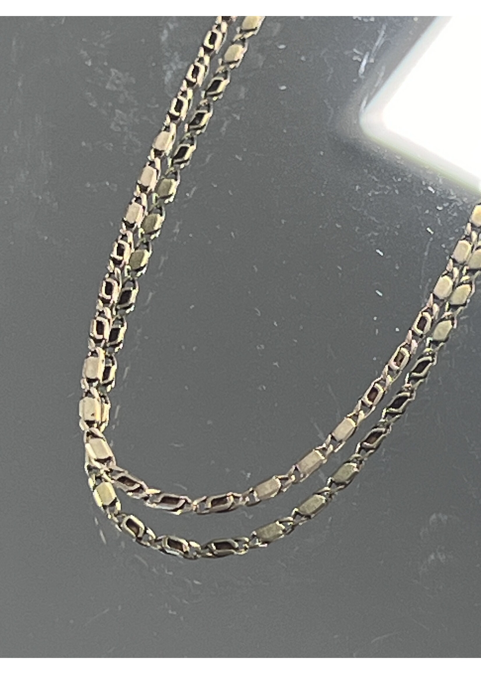 Vintage & Occasion Geelgouden 14k collier figaro - lengte  50cm