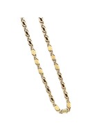 Vintage & Occasion Geelgouden 14k collier figaro - lengte  50cm