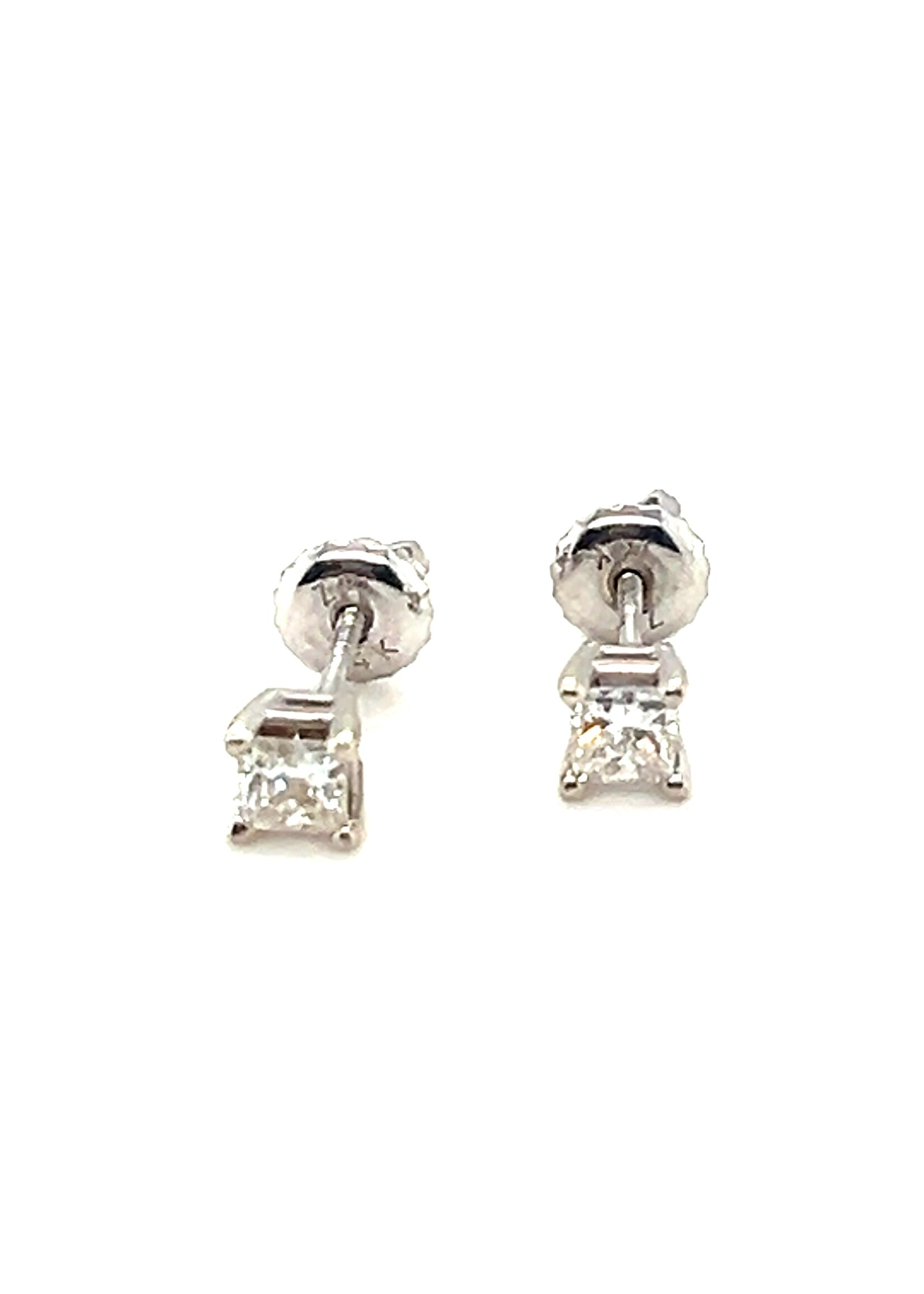 Vintage & Occasion Occasion solitair oorknoppen diamant 0.10ct SI G