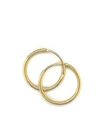 Vintage & Occasion Creolen gladde buis 14k goud