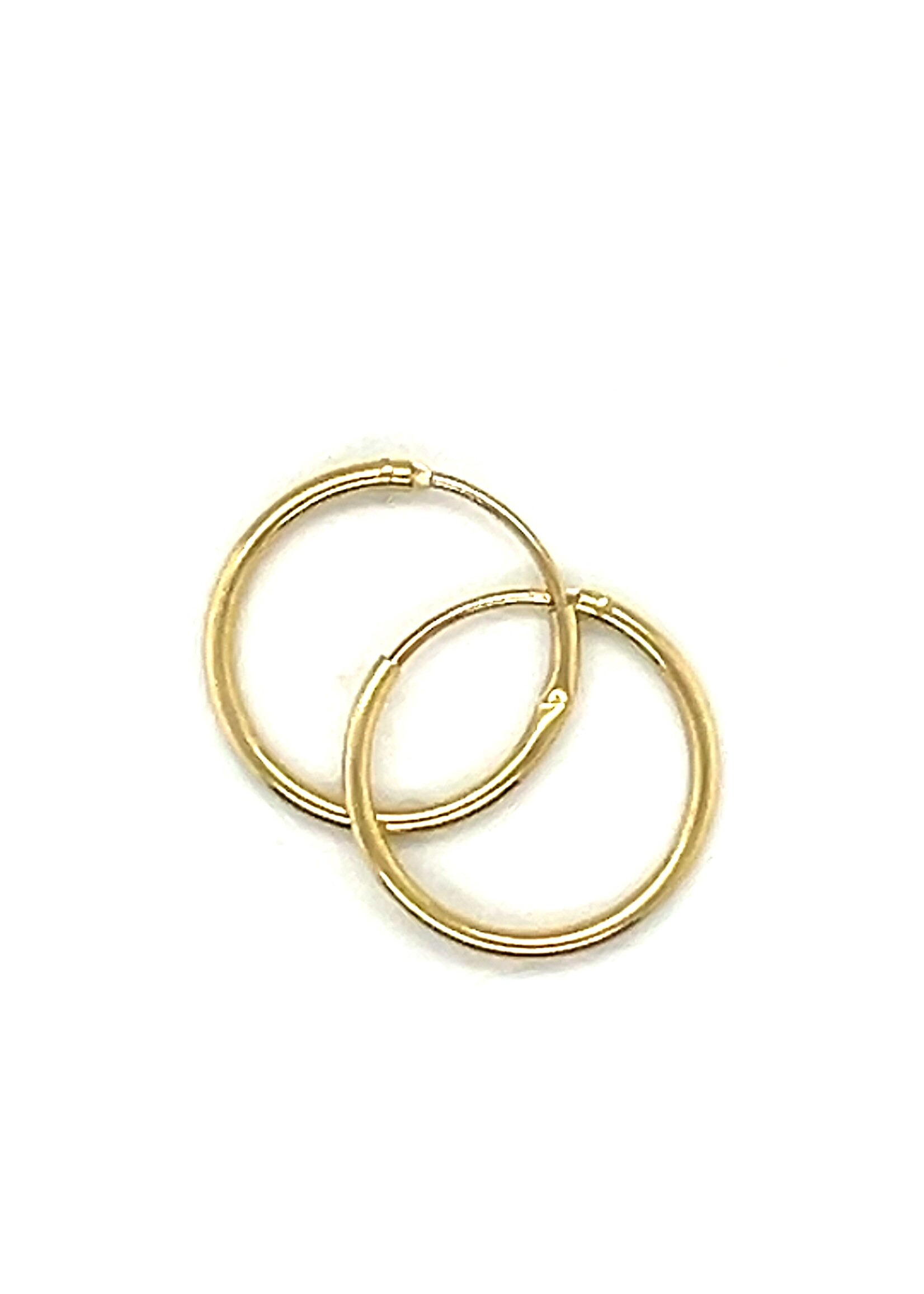 Vintage & Occasion Creolen gladde buis 14k goud