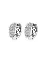 Cataleya jewels Zilveren klapoorringen zirkonia 16 mm