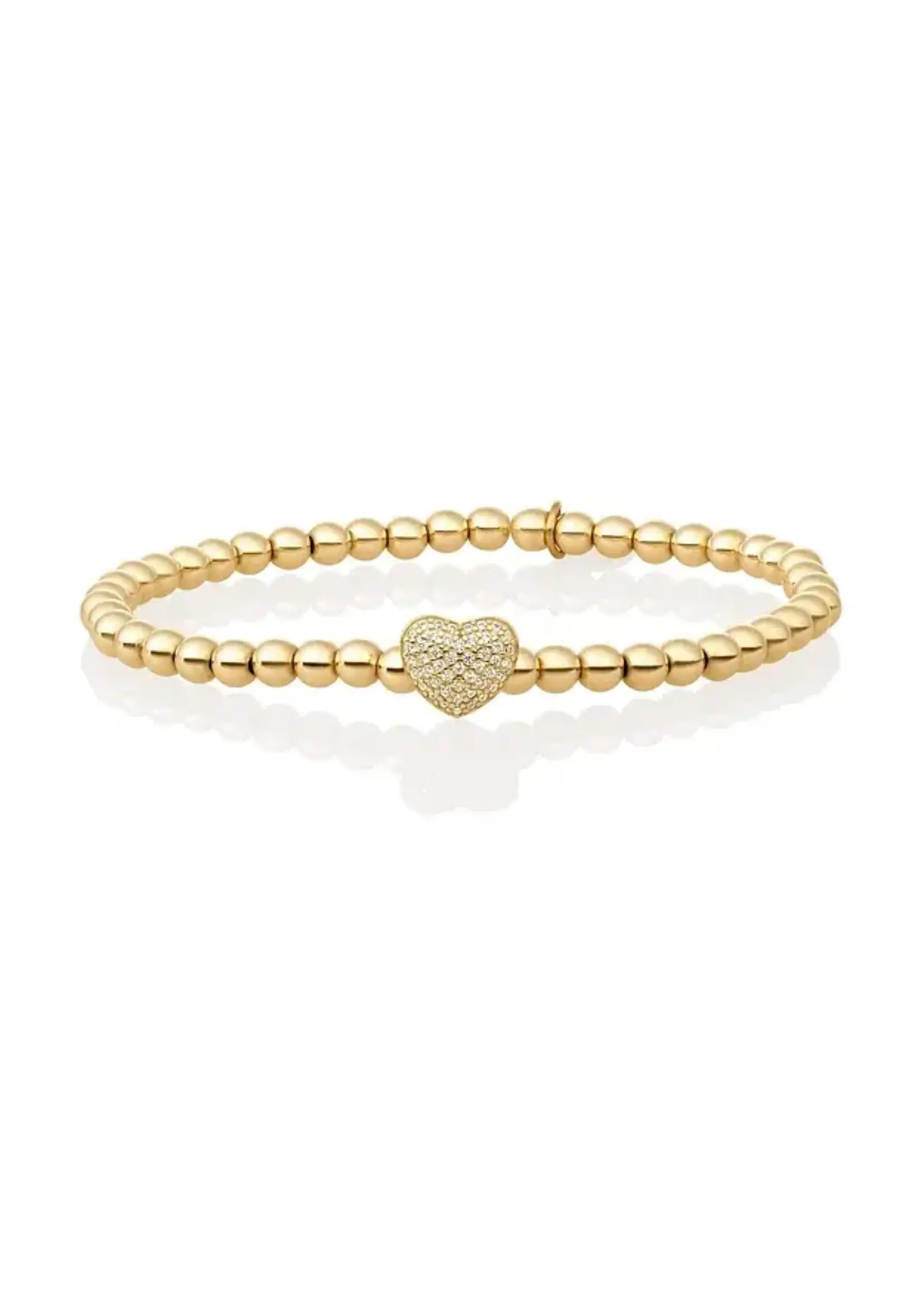 Sparkling Jewels SB-G-4MM-HEART Sparkling Jewels Limited armband Mom Bracelet