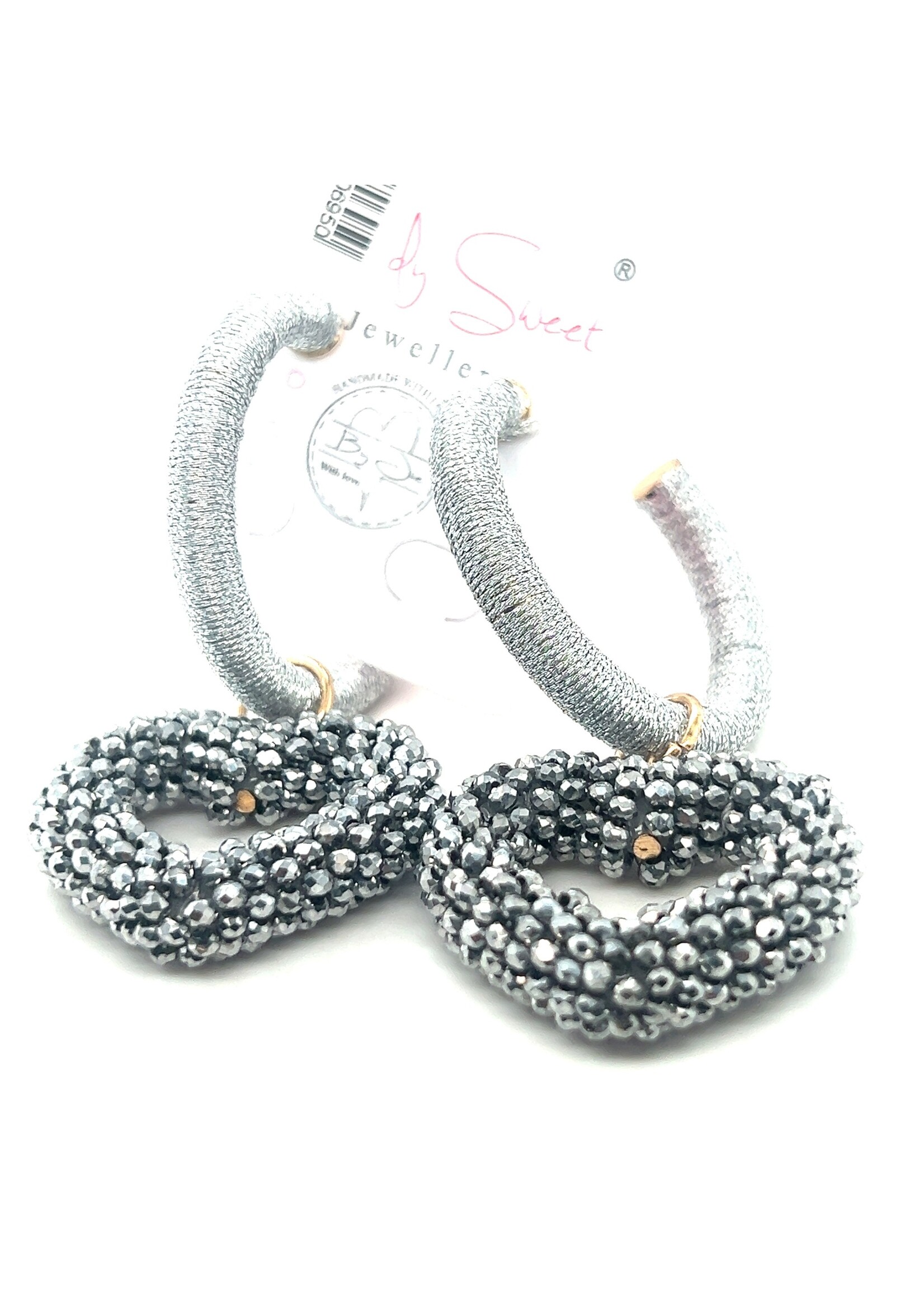 By Jam By Jam Oorbellen Hart Metallic Silver