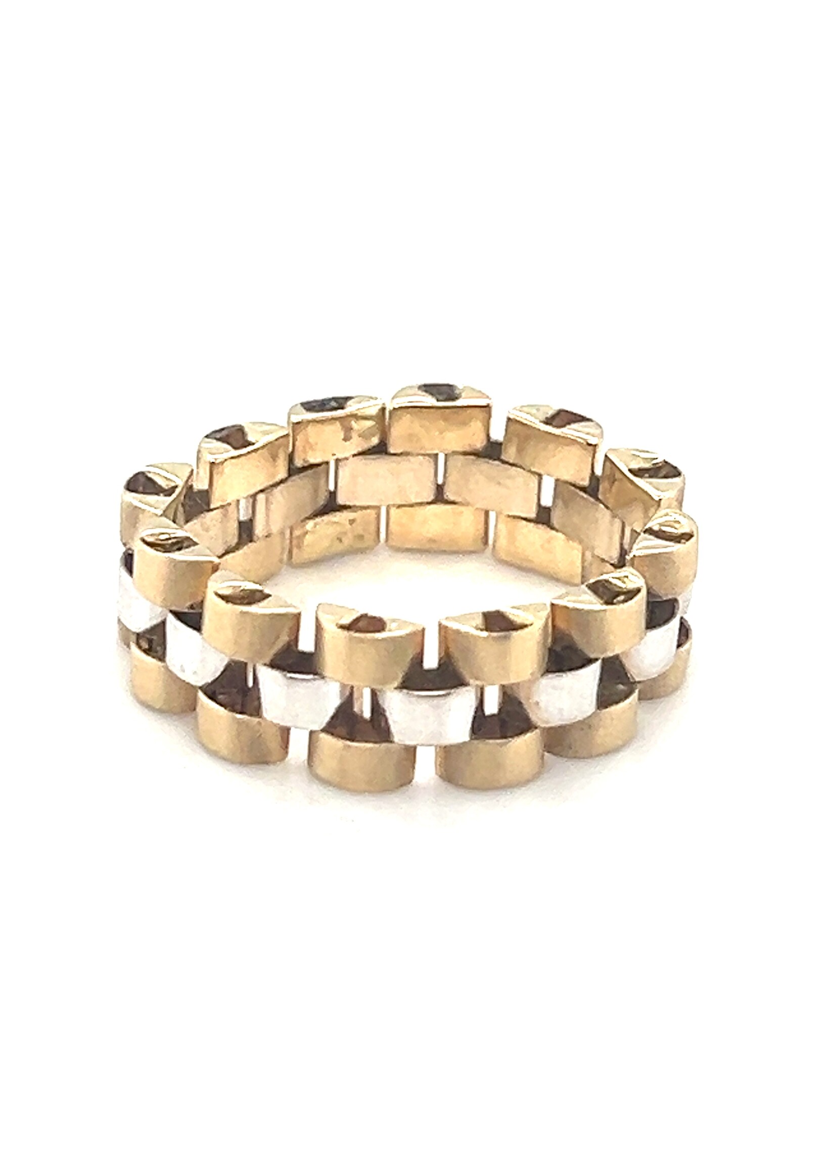 Vintage & Occasion Occasion bicolor gouden ring - maat 18
