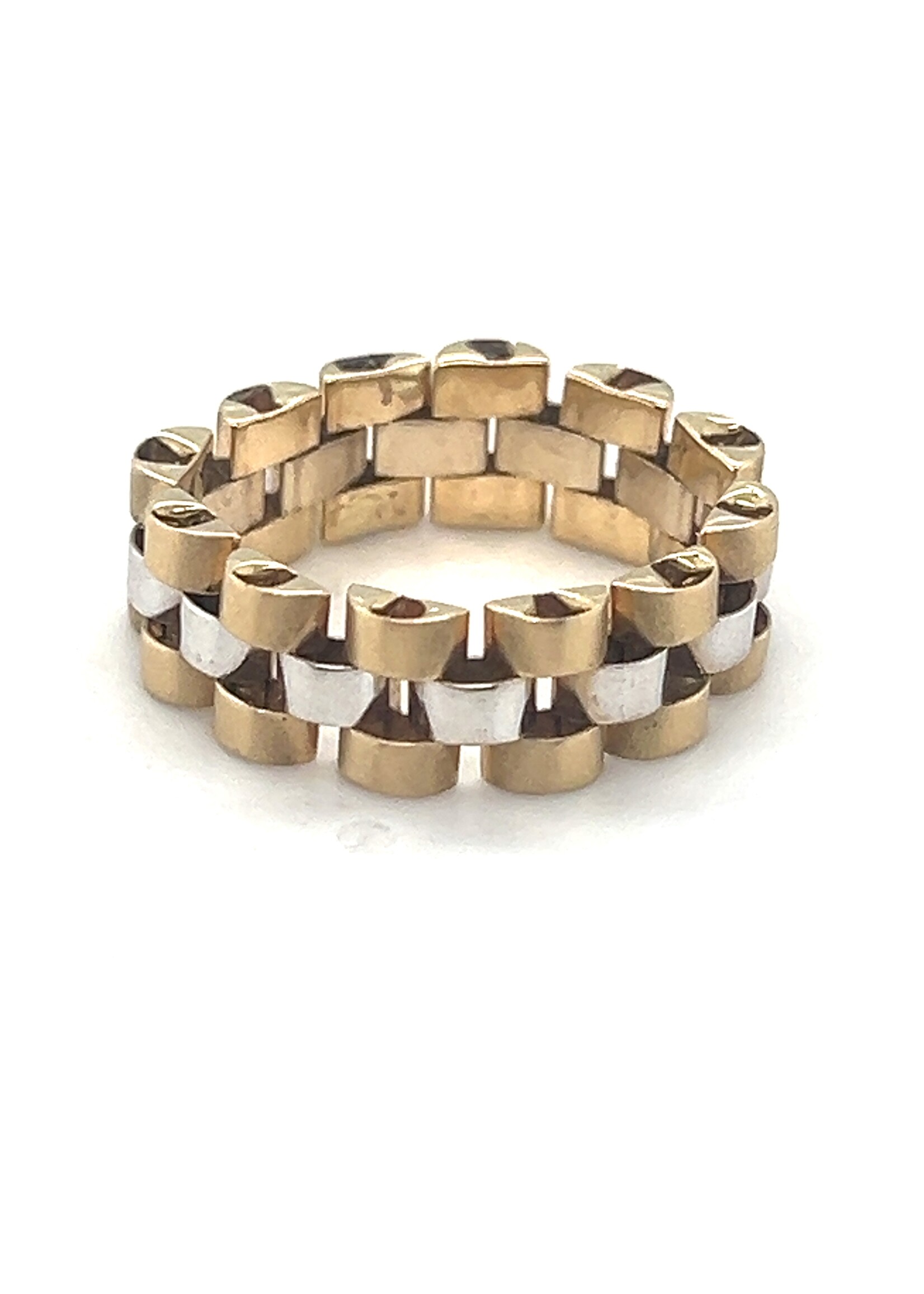 Vintage & Occasion Occasion bicolor gouden ring - maat 18