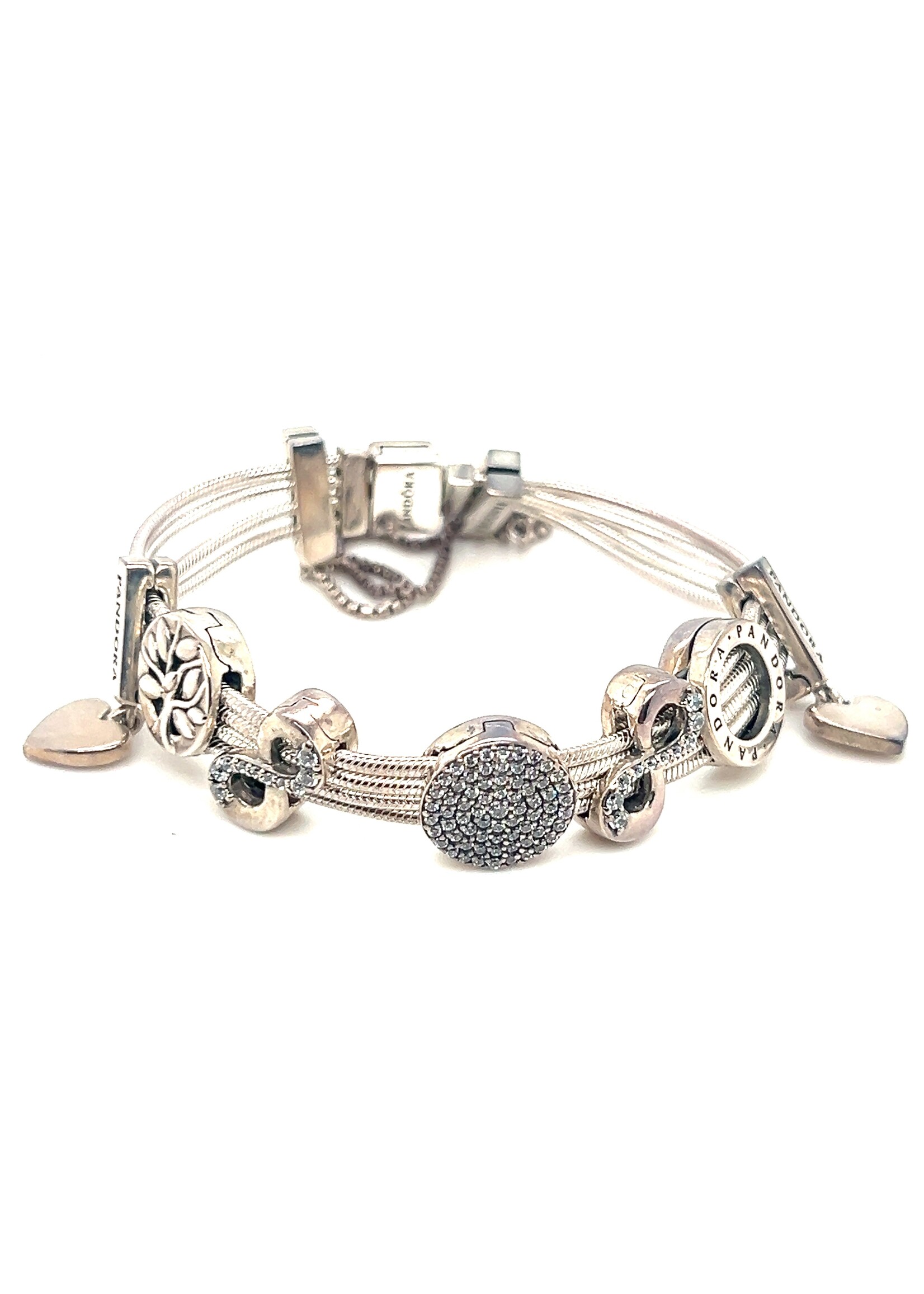 Pandora armband zilver met bedels