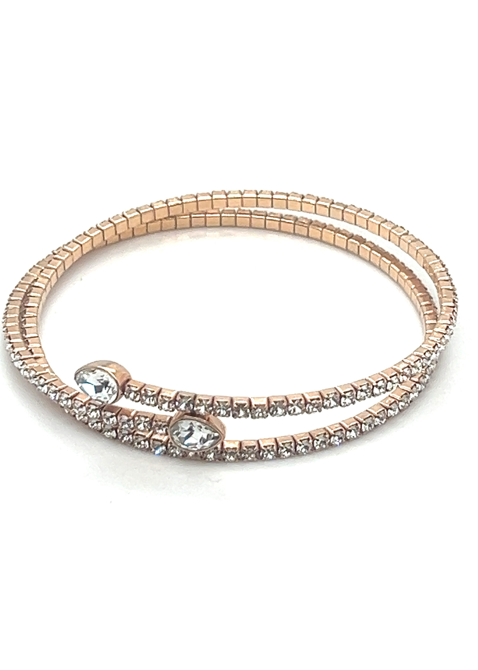 Vintage & Occasion Swarovski armband rose kleurig maat small