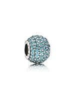Vintage & Occasion Pandora zilveren charm met turquoise zirkonia's 791051MCZ