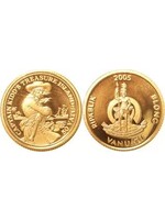 Vintage & Occasion Gouden muntje 50 vatu 2005 - Captaim Kidd, Vanuatu