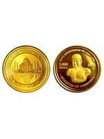 Vintage & Occasion Gouden muntje The wonders of the world Taj Mahal of India 3000 riels