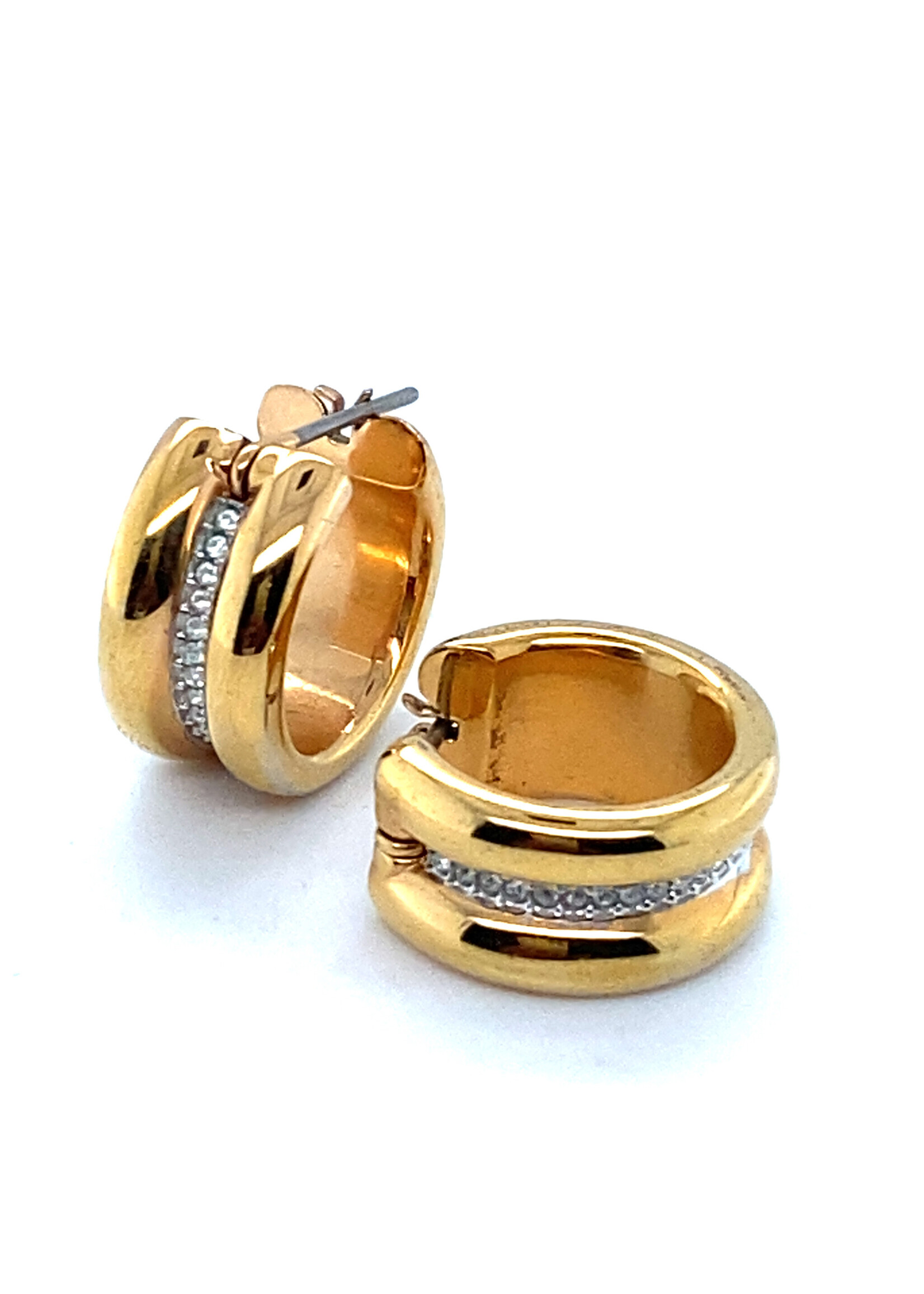 Vintage & Occasion Swarovski oorringen goldplated