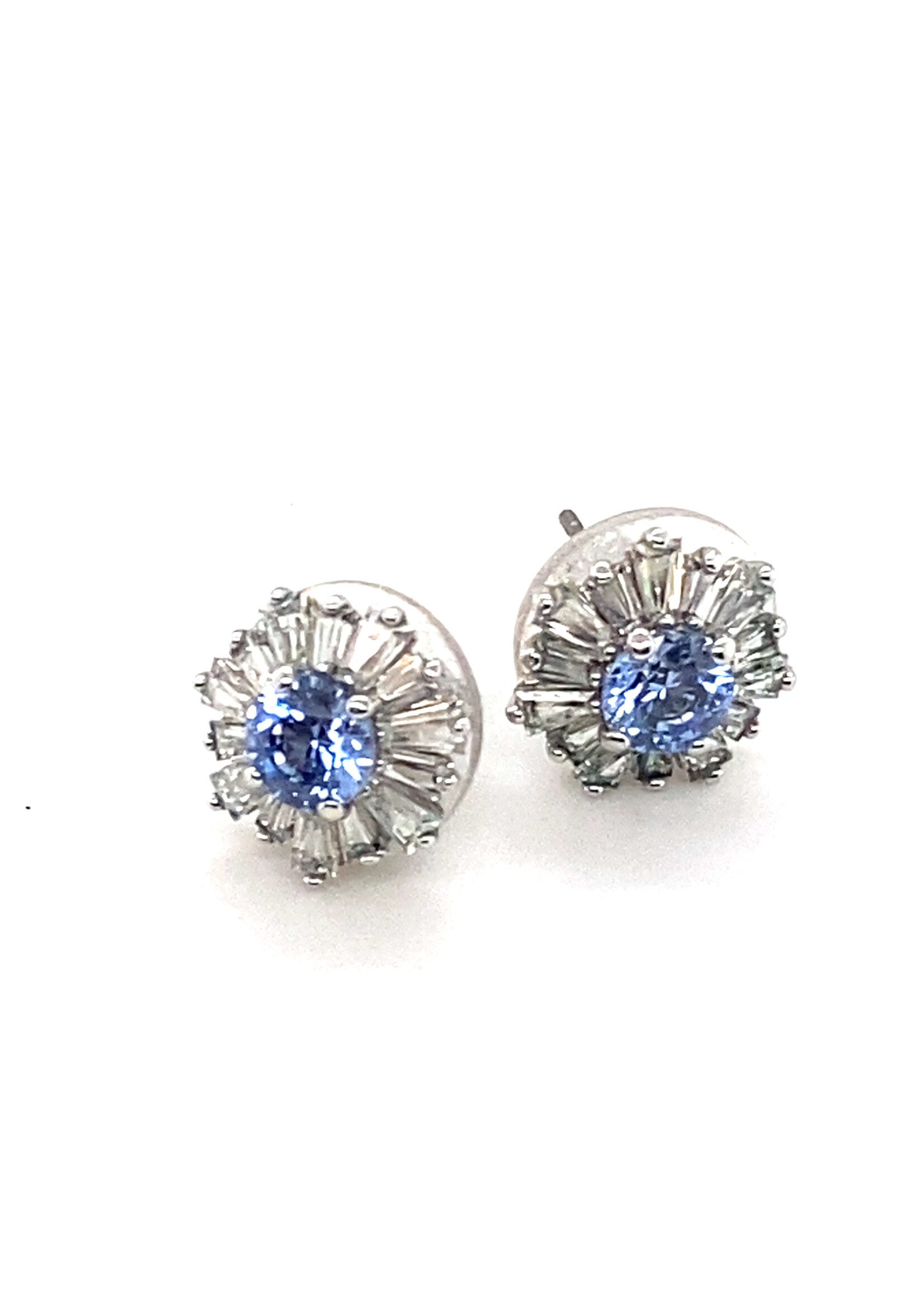 Vintage & Occasion Swarovski oorstekers blauw wit