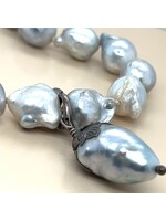 Vintage & Occasion Barok parel collier met zilveren accenten