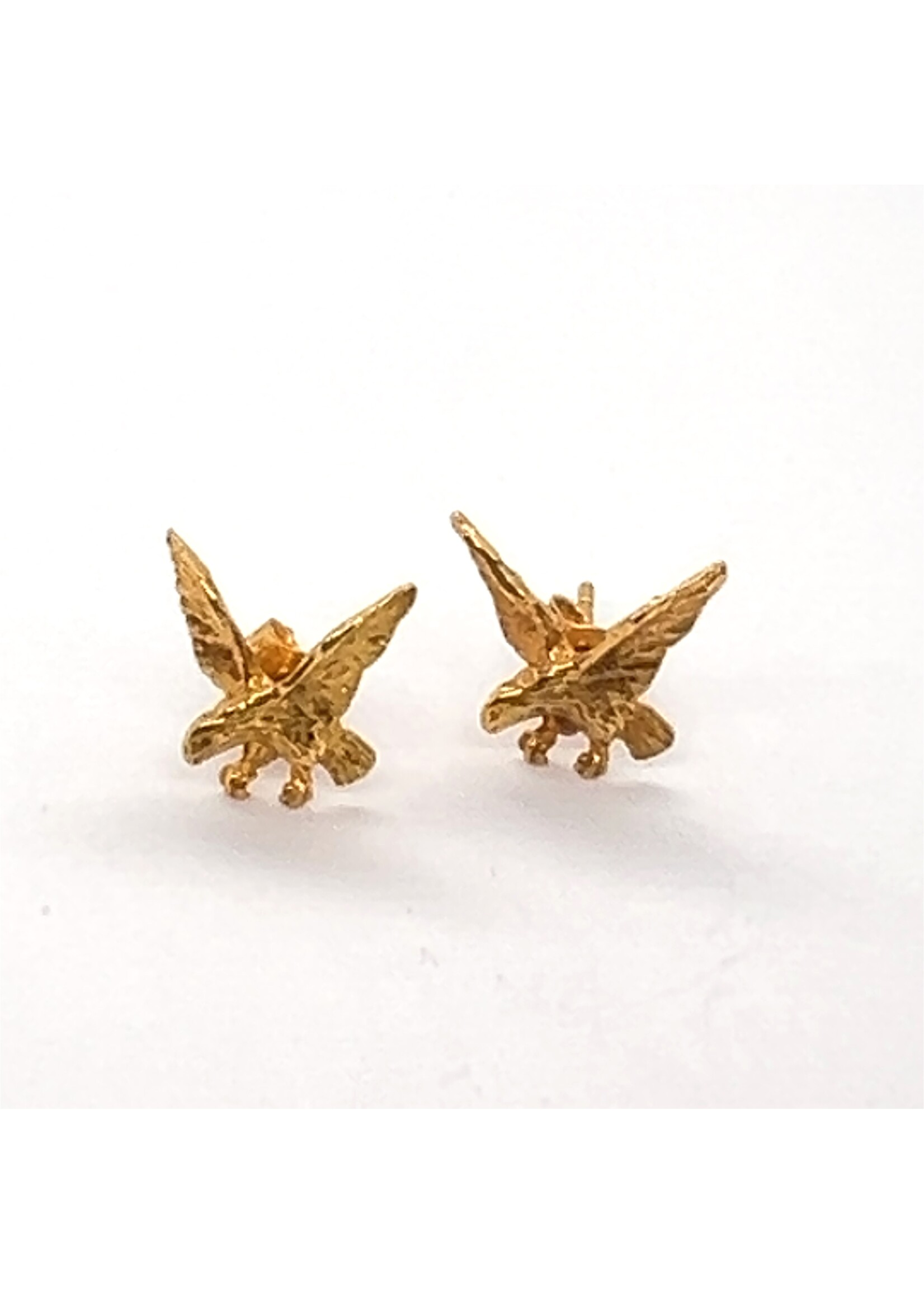 Vintage & Occasion Geelgouden oorknoppen adelaar 18k