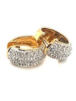 Vintage & Occasion Geelgouden oorringen pave gezet briljant diamant ruim 0.50ct