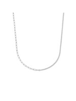 Cataleya jewels Zilveren combi-collier En Paperclip Ronde Buis 40 + 5 Cm