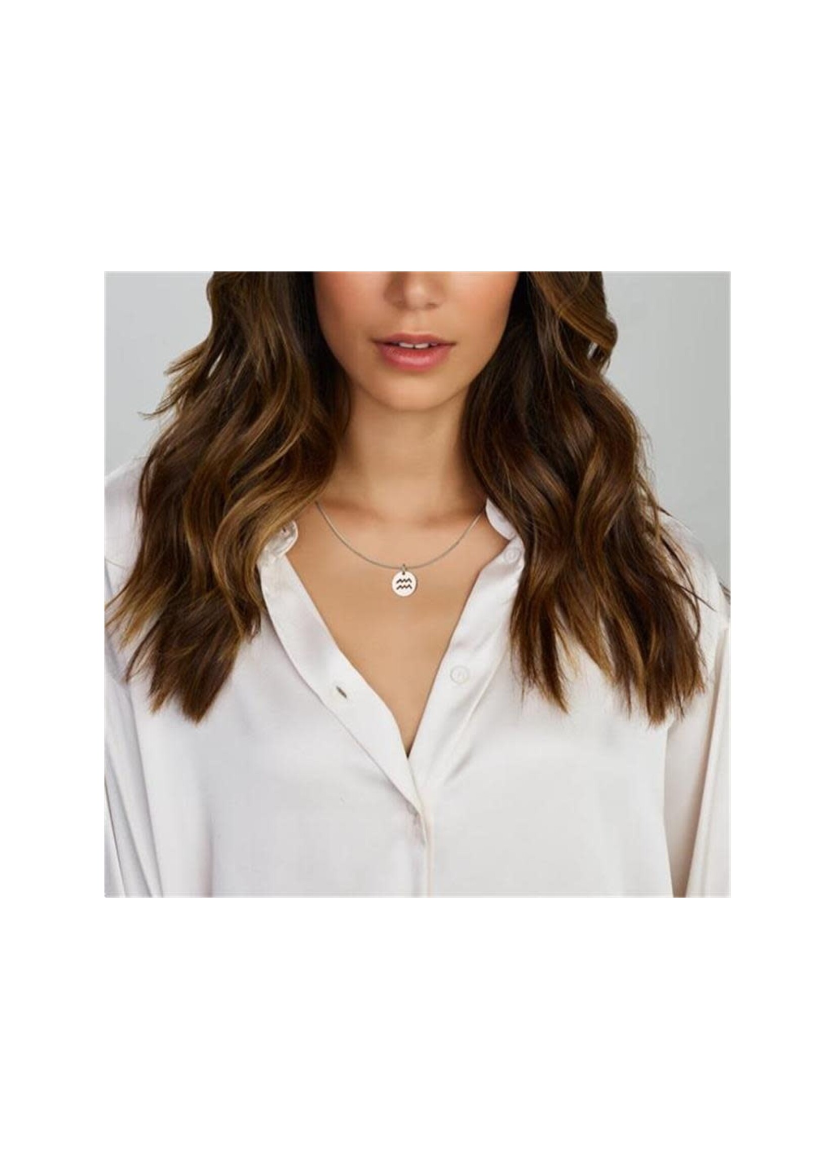 Cataleya jewels Zilveren hanger sterrenbeeld rond