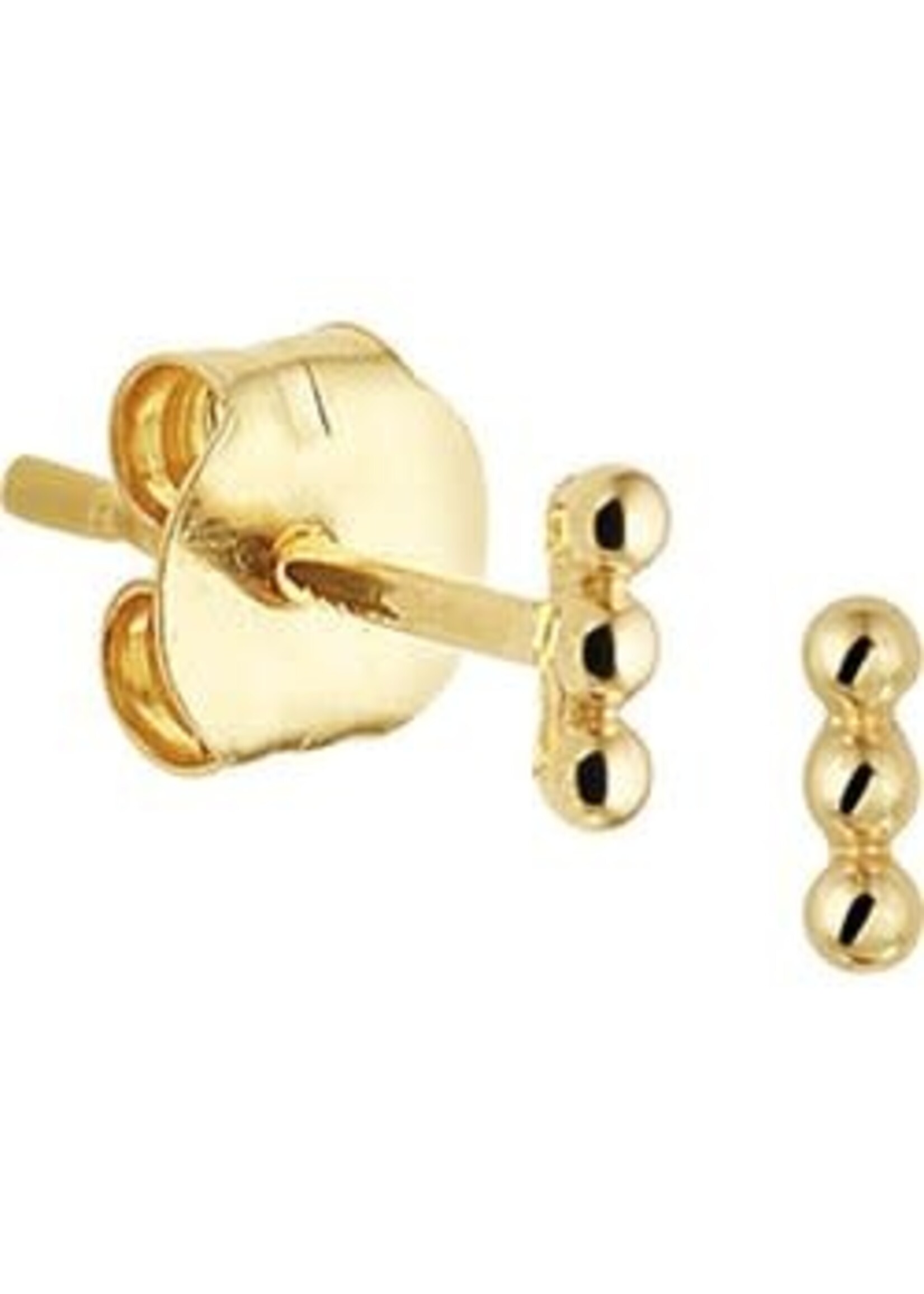 Cataleya jewels Geelgouden oorknoppen bolletjes