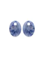 Sparkling Jewels Blue Aventurine Medium Oval oorbel edelstenen