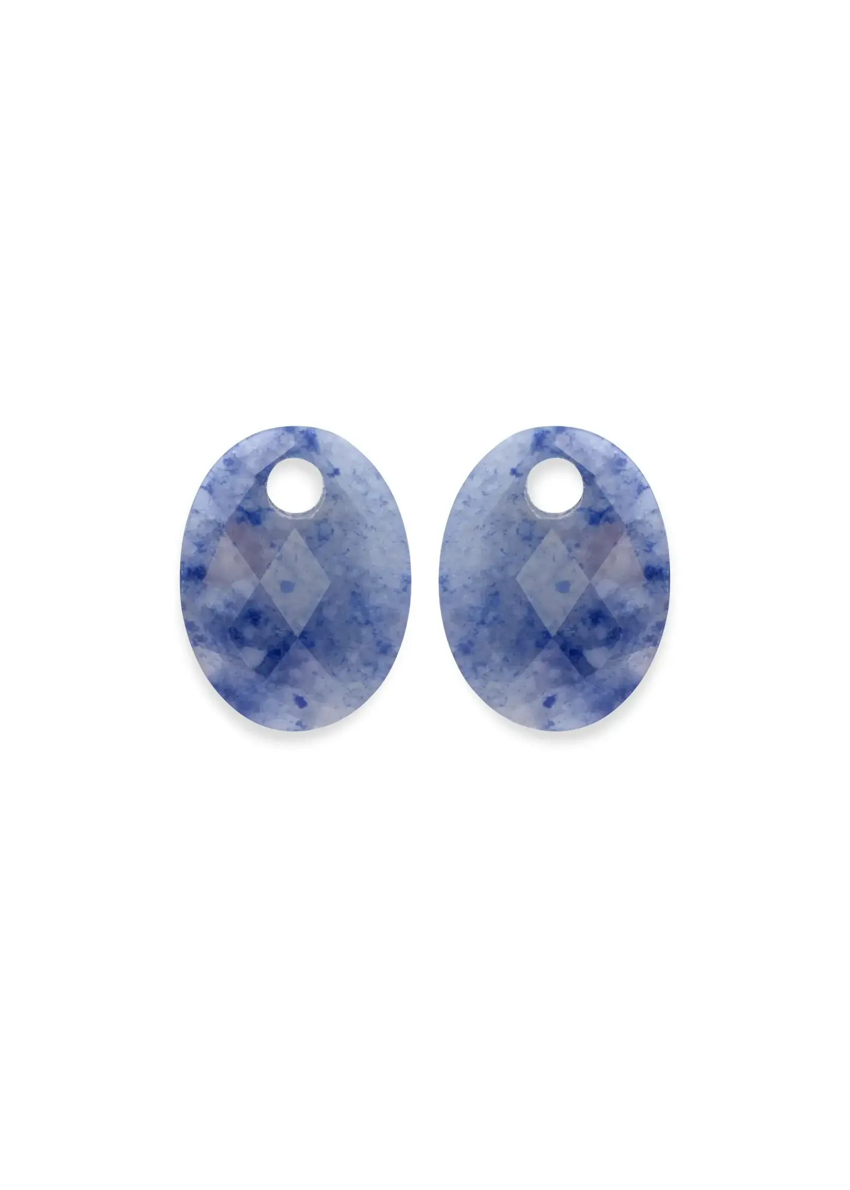 Sparkling Jewels Blue Aventurine Medium Oval oorbel edelstenen