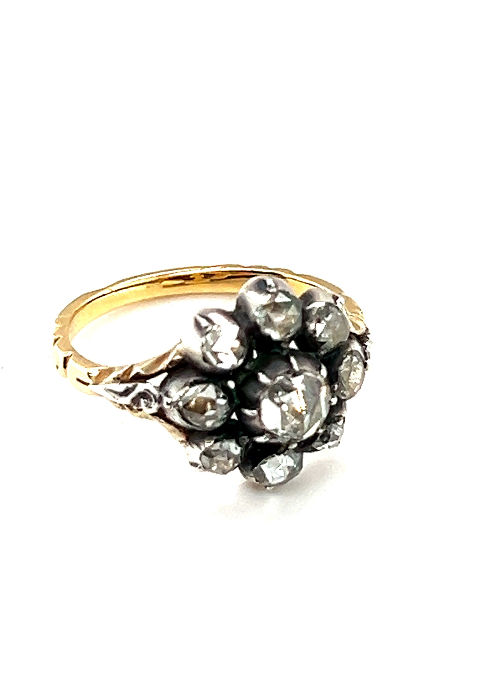 Vintage & Occasion Antieke ring met roos diamant