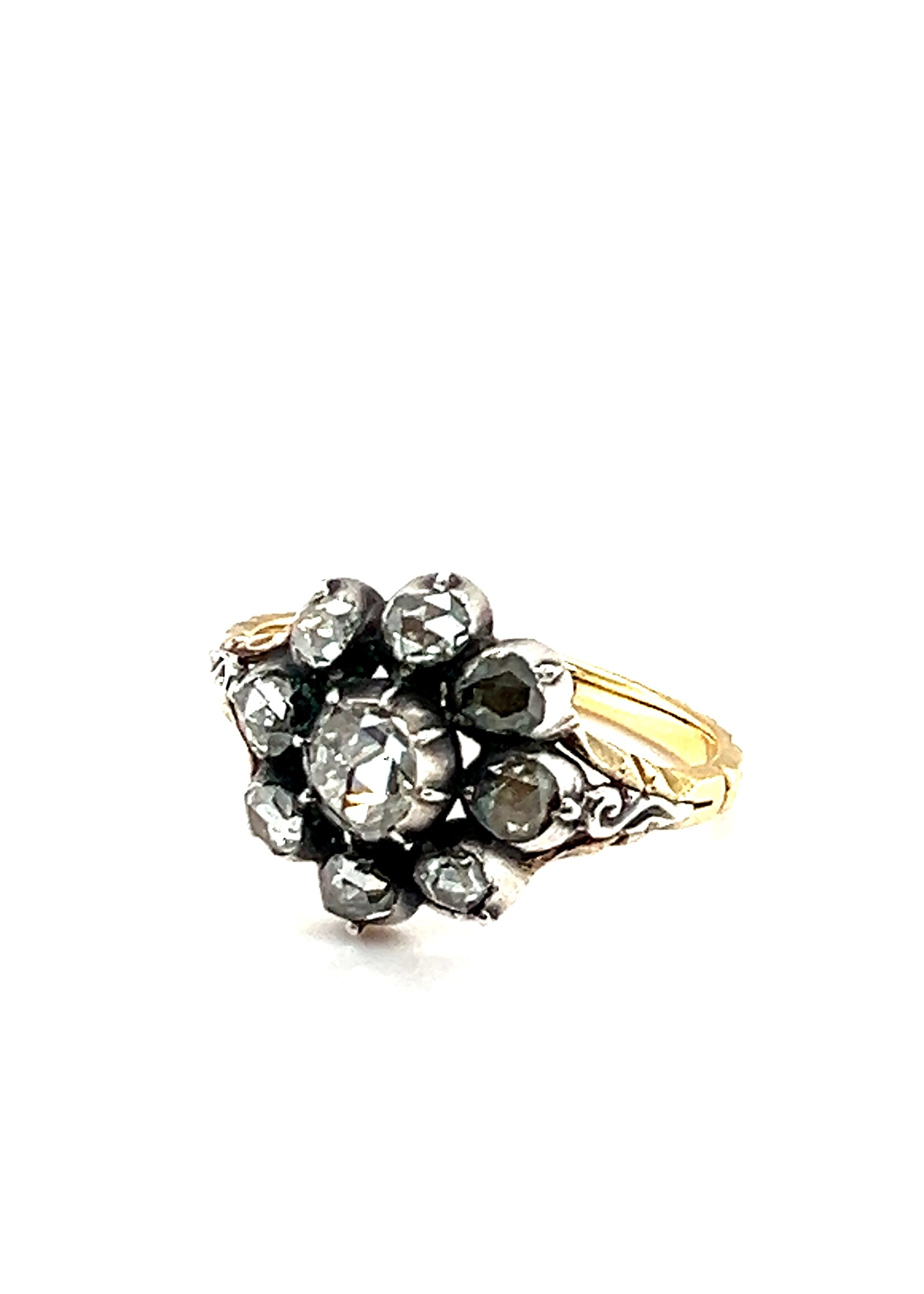Vintage & Occasion Antieke ring met roos diamant