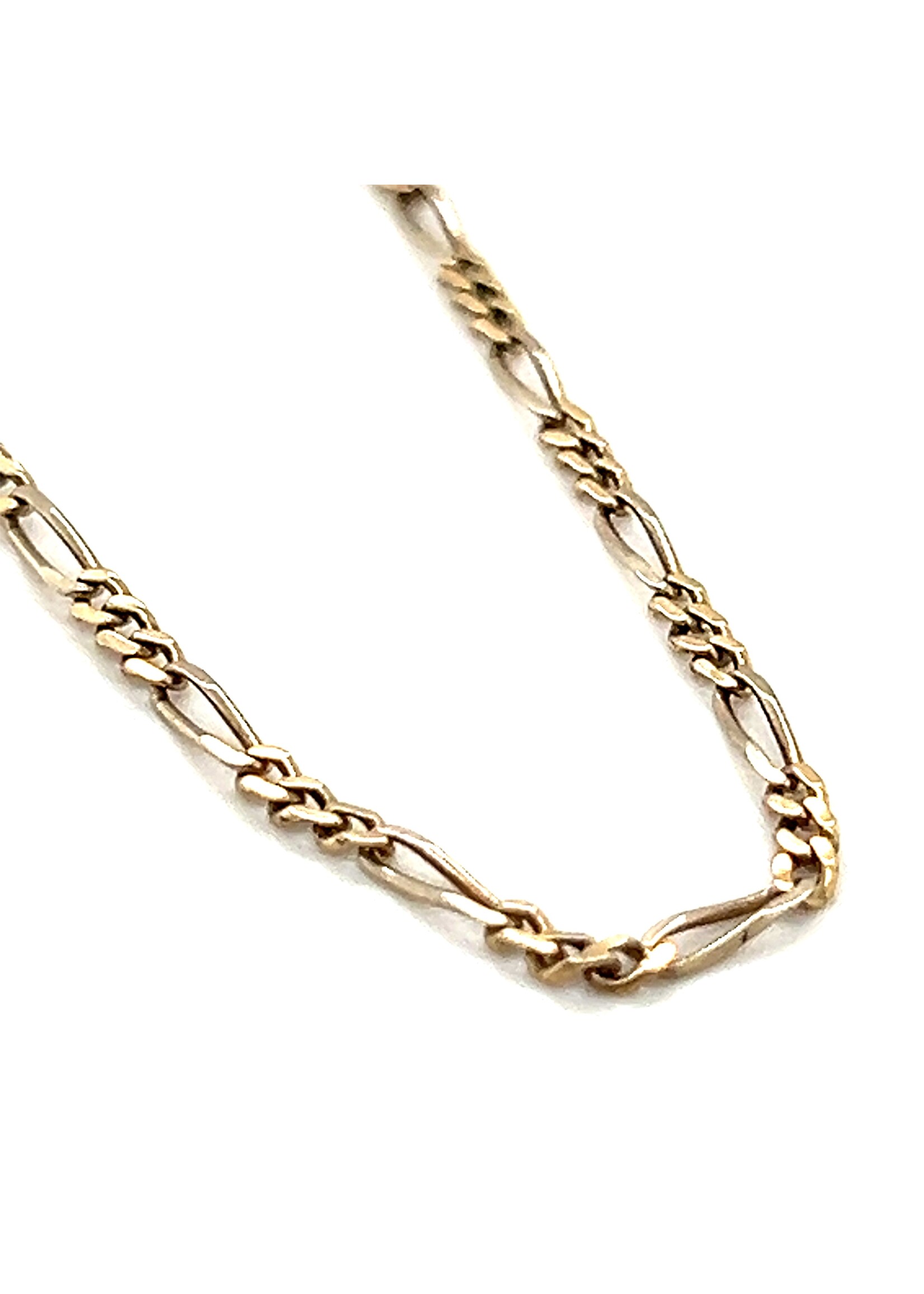Vintage & Occasion Geelgouden collier figaro - lengte 50 cm