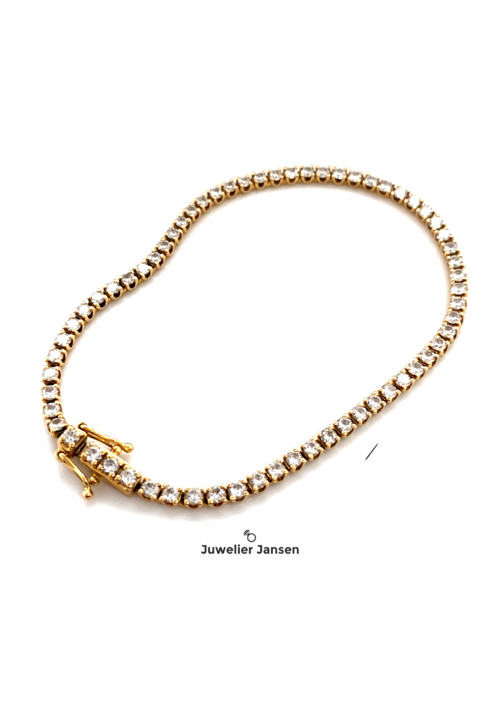 Vintage & Occasion Briljanten tennisarmband geelgoud 18k