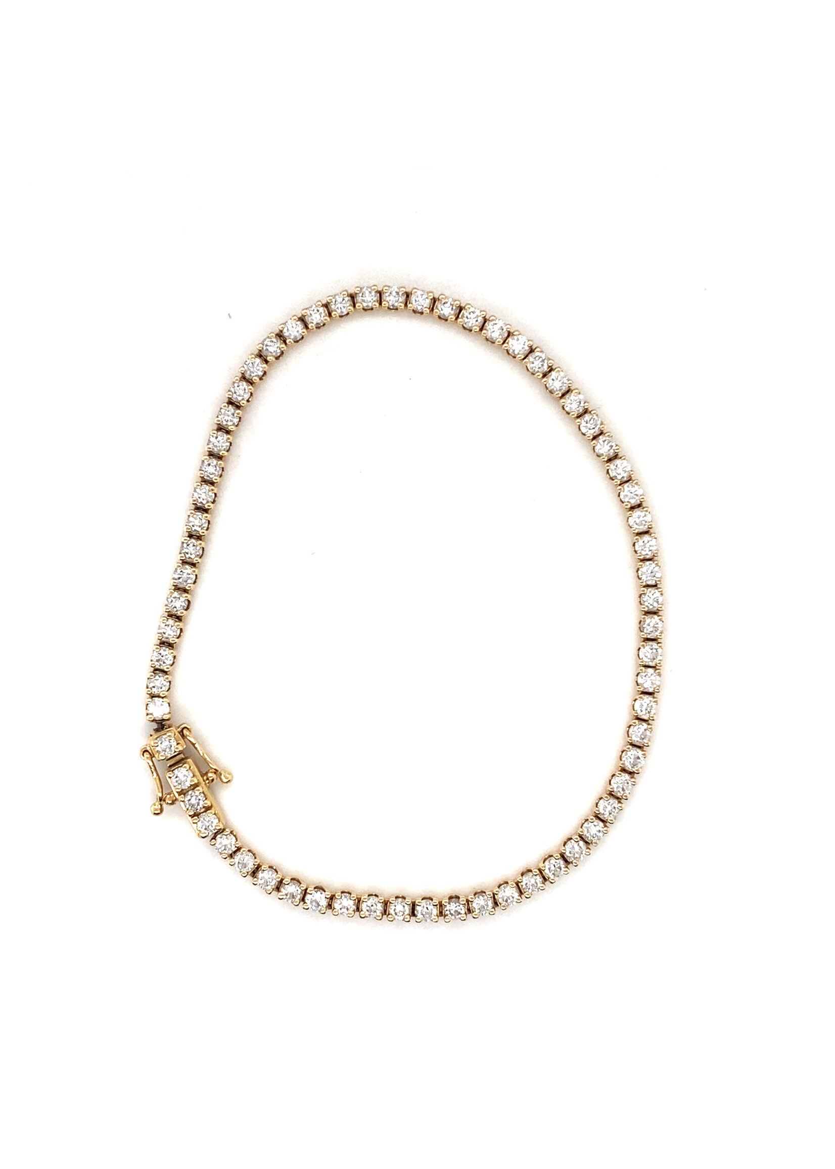 Vintage & Occasion Briljanten tennisarmband geelgoud 18k