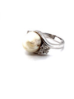 Vintage & Occasion Witgouden. ring met parel