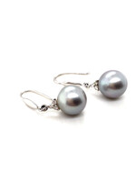Vintage & Occasion Parel oorhangers met barok parel en zirkonia