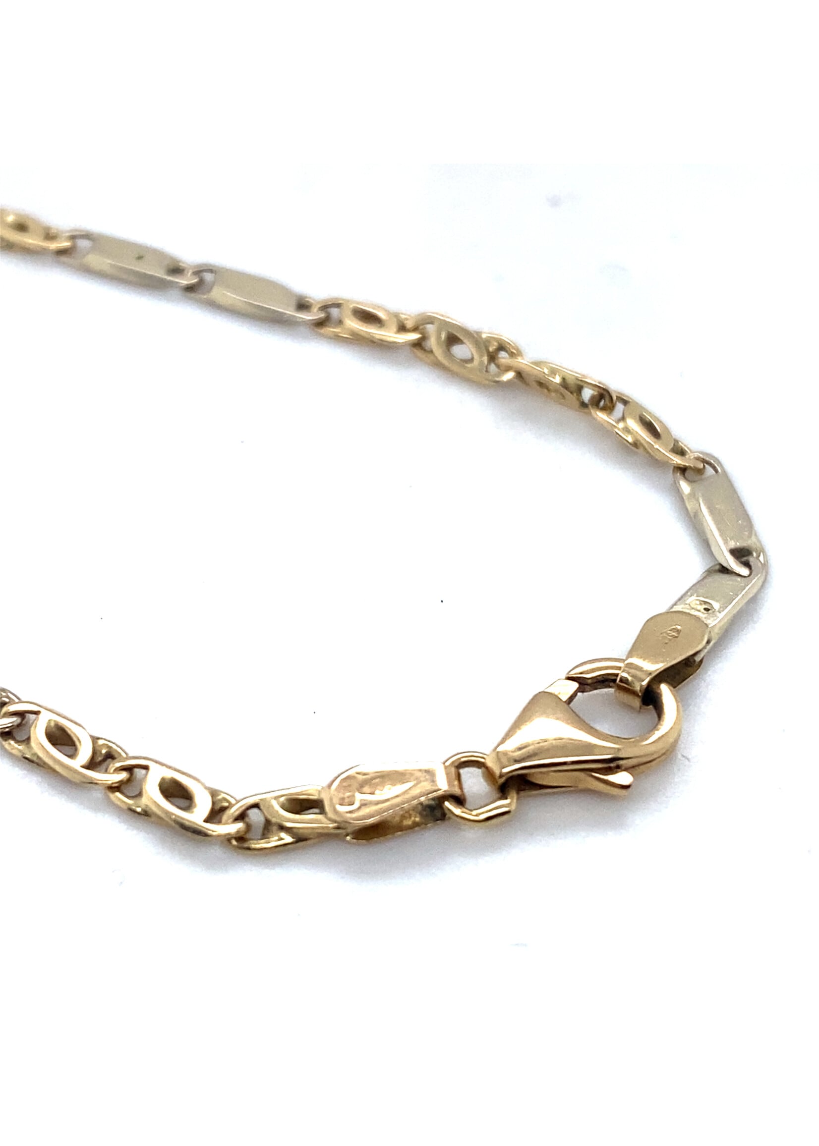 Vintage & Occasion Geelgouden ketting figaro 14k - lengte 45 cm