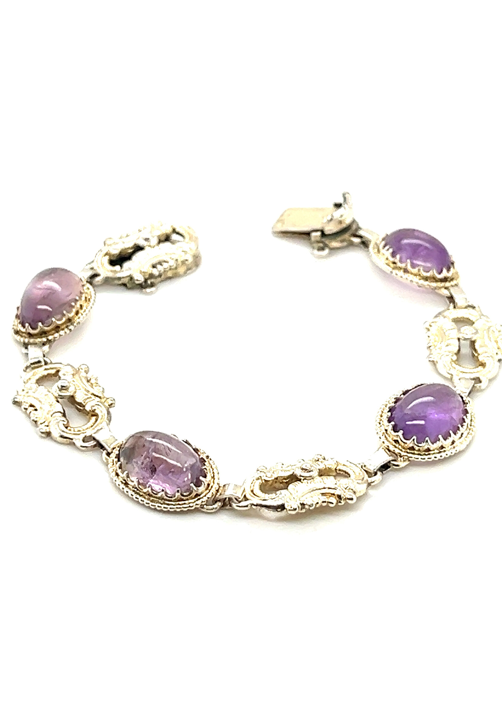 Vintage & Occasion Zilveren armband met amethist