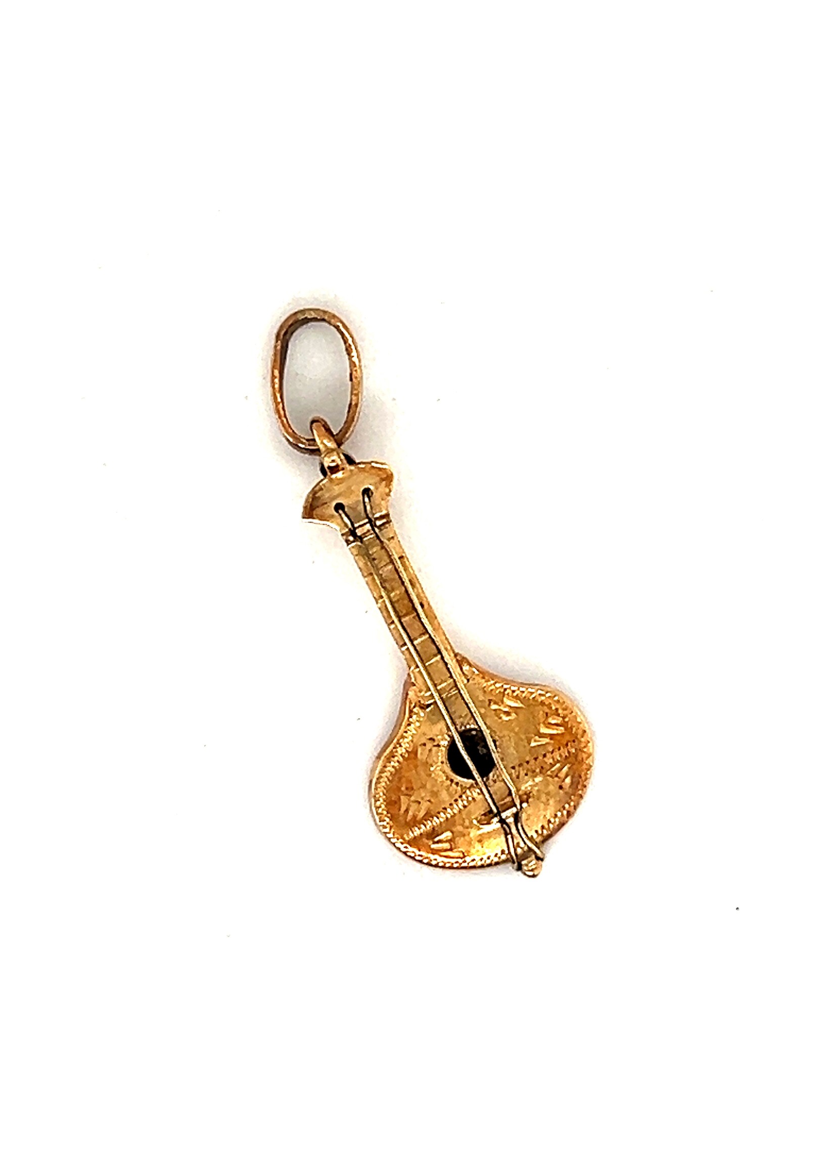 Vintage & Occasion Gouden hanger  14k   muziek instrument