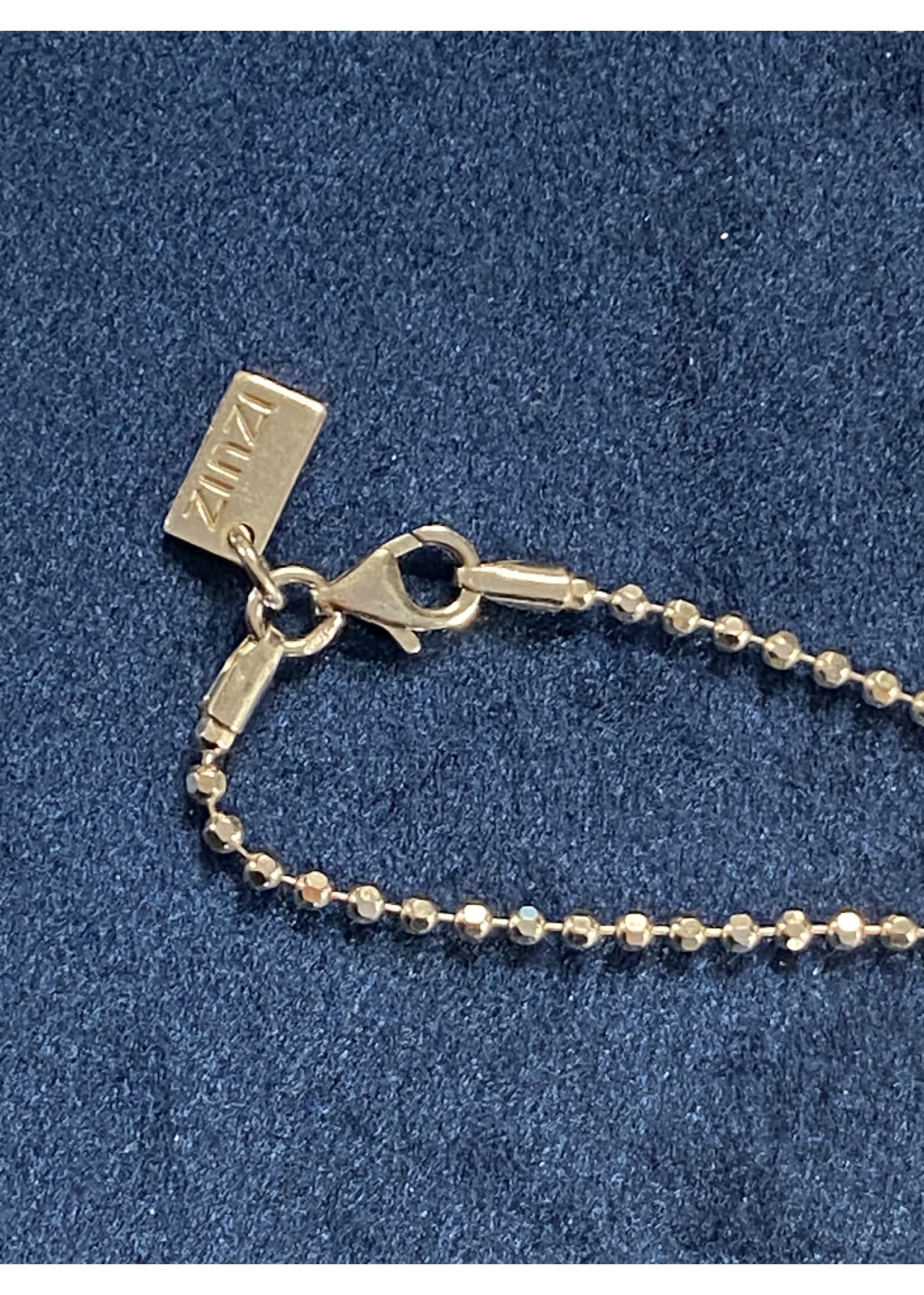 Vintage & Occasion Zilveren occasion pinzi collier bolletje 85cm